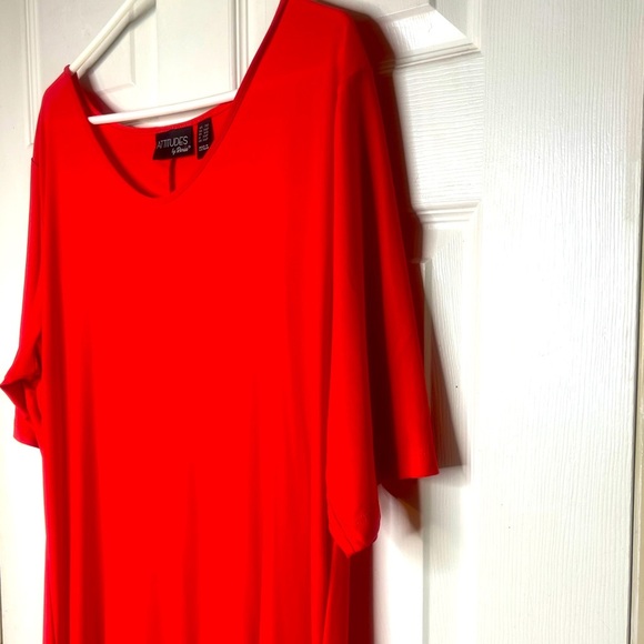 Attitude Women Coral Full Length Dress - Picture 3 of 8